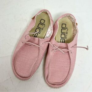 Hey Dude Light Pink Wendy linen Loafers